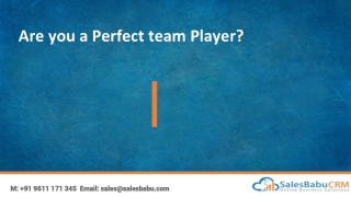 Are You A Perfect Team Player?