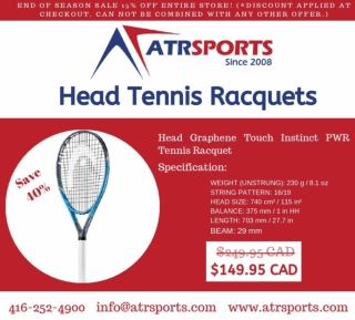 40% Discount For Head Graphene Touch Instinct PWR Tennis Racquet by ATRSports