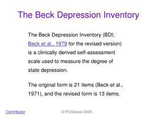 beck depression inventory
