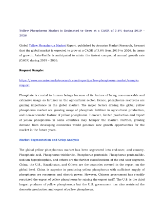 Yellow phosphorus Market