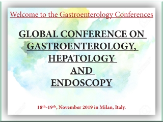Gastroenterology Conference 2019 | PDF