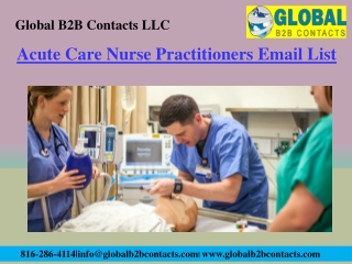 Acute Care Nurse Practitioners Email List