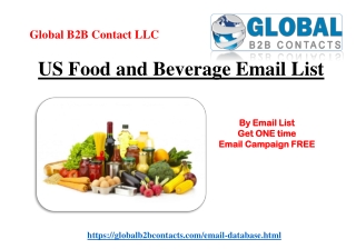 US Food and Beverage Email List