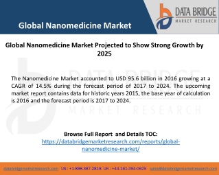 Global Nanomedicine Market - Industry Trends and Forecast to 2024