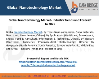 Global Nanotechnology Market- Industry Trends and Forecast to 2025
