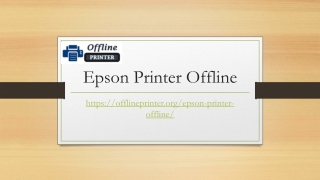 Epson Printer Offline