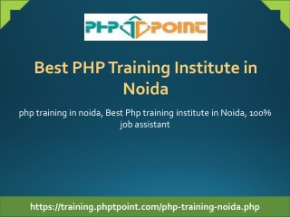 Best Php Training Institute in Noida