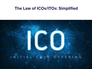 The Law of ICOs/ITOs: Simplified