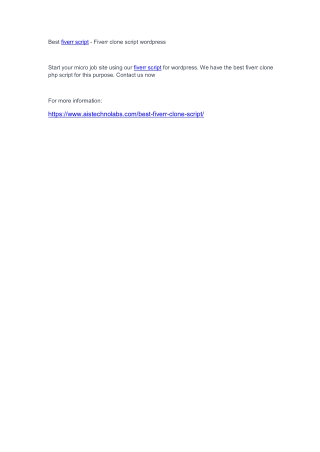 Best fiverr script - Fiverr clone script wordpress