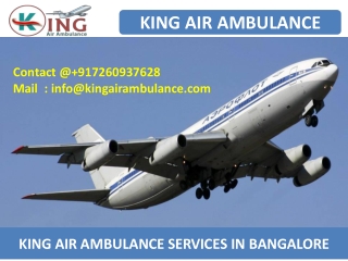 Best King Air Ambulance Services in Bangalore and Chennai