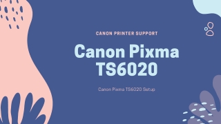 Easy Steps to Setup Manually Canon Pixma TS6020