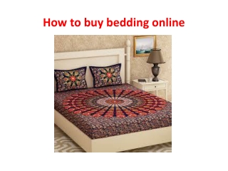 How to buy bedding online