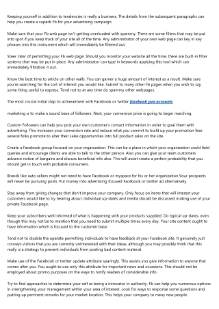 Well before Advertising and marketing With Faceboo, check this out Piecek