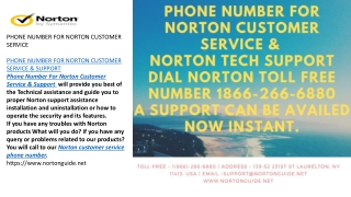 Phone Number for Norton Customer Service