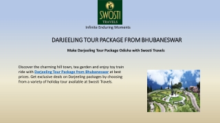Darjeeling tour package from Bhubaneswar - Swosti Travels