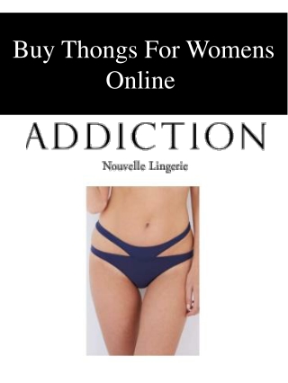 Buy Thongs For Womens Online