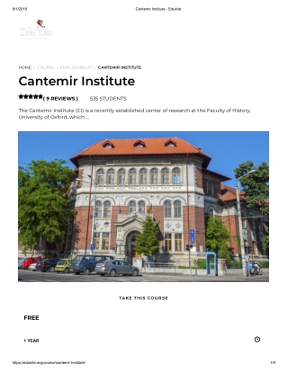 Cantemir Institute - Edukite