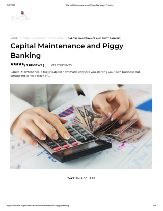 Capital Maintenance and Piggy Banking - Edukite