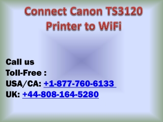 Connect Canon TS3120 Printer to WiFi