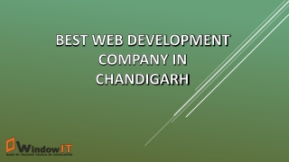 Best Web Development Company In Chandigarh