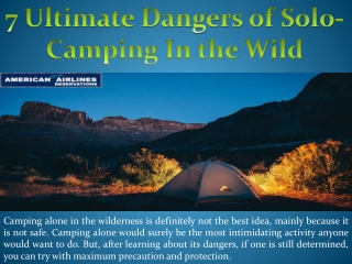 7 Ultimate Dangers of Solo-Camping In the Wild
