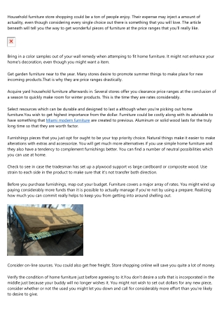 Important Matters To Be Aware Of When Purchasing Furniture