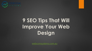 9 SEO Tips That Will Improve Your Web Design
