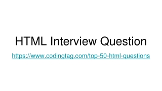 HTML Interview Questions | HTML Tutorial for Beginners