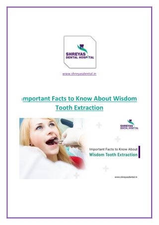 Thing to Know about Wisdom Tooth Extraction