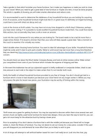 Have Questions On Furniture? This Article Has Responses