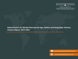 Hybrid Electric Car Market Overview, Development, Growth, and Demand Forecast, 2013–2023