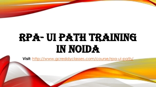 RPA- UI PATH TRAINING IN NOIDA