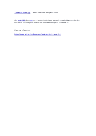 Taskrabbit clone App - Cheap Taskrabbit wordpress clone
