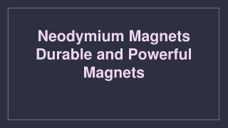 Neodymium Magnets Durable and Powerful Magnets