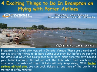 4 Exciting Things to Do In Brampton on Flying with Porter Airlines