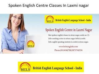 Spoken English Centre Classes In Laxmi nagar