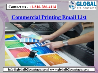 Commercial Printing Email List