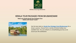 Kerala Tour Packages from Bhubaneswar - Swosti Travels