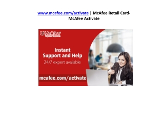 www.mcafee.com/activate - Download, Install and Activate McAfee Product