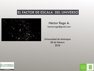 Factor de Escala del universo-versión UDEA