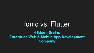 Ionic vs. Flutter