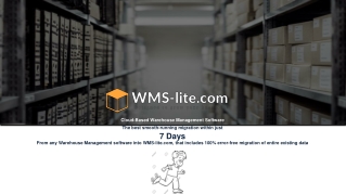 How to perform an efficient transformation from your old Warehouse Management Software into a new one! "7-Days plan"