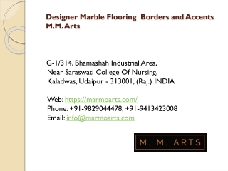 Designer Marble Flooring Borders and Accents M.M. Arts