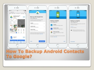 How To Backup Android Contacts To Google?
