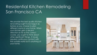 Best Kitchen Remodeling Companies San Francisco CA