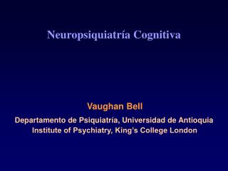 Neuropsiquiatría Cognitiva