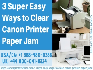 Call 1-888-480-0288 To Fix Canon Printer Paper Jam Error