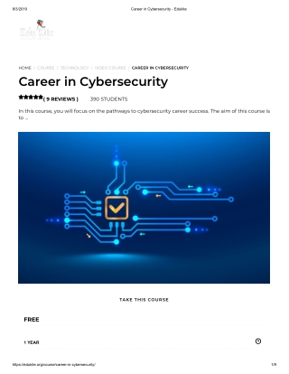 Career in Cybersecurity - Edukite