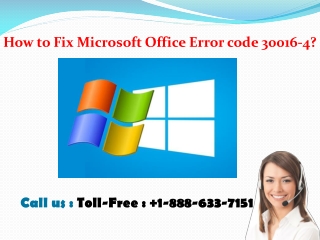 How to fix Windows Error Code 30016-4?