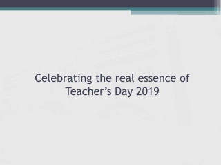 Celebrating the real essence of Teacher’s Day 2019 - Marwadi University